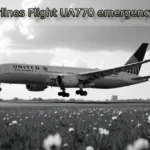United Airlines Flight UA770 emergency diversion Boeing 787 Dreamliner landing safely at London Heathrow Airport runway