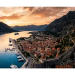 Kotora Melnkalne view of Kotor Montenegro with mountains and bay