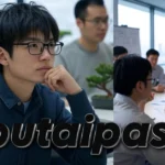 Japanese developers learning soutaipasu concepts during programming workshop in modern office setting