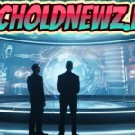 TechOldNewz.in logo with futuristic tech interface and holographic displays showing advanced technology news platform