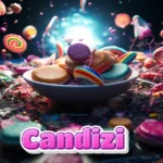 Candizi colorful wellness candies and supplements in bowl with vibrant rainbow lollipops and healthy functional treats