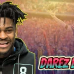 Darez Diggs interview photo with NFL background showing football player wearing number 14 jersey during game