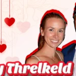 Emily Threlkeld and Harold Ford Jr. smiling together at a public event, with red hearts and Emily Threlkeld text overlay