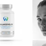 Ingredients in Wullkozvelex supplement bottle showing advanced nutritional formula for energy, focus, and wellness.