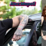 Alex Mapeli - Brazilian TikTok star and DJ with tattoos smiling by a car, and with his wife Flavia Charallo
