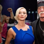 Christa Podsedly with WWE wrestler Scott Steiner and his Big Poppa Pump wrestling persona from his career