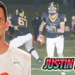 Justin Hemm, head football coach at Skyridge High School in Utah, standing in front of players during a game