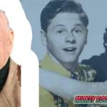 Mickey Rooney net worth comparison showing elderly Mickey Rooney and young Mickey Rooney with Judy Garland during his peak earning years