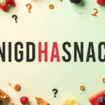 Snigdhasnack healthy snack concept with nuts, berries, granola bars and question marks on cream background