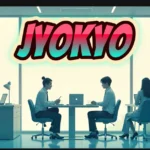 A modern Japanese office where professionals work quietly and attentively, capturing the essence of jyokyo—situational awareness—in a serene, minimalist setting. The word "JYOKYO" is boldly displayed above.