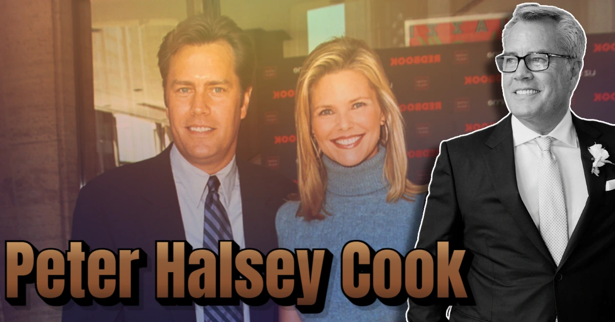 Peter Halsey Cook with Christie Brinkley during their marriage and current photo of the Hamptons architect