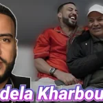 Abdela Kharbouch and his son French Montana smiling together during family reunion in Morocco