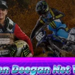 Haiden Deegan celebrating championship win and racing Yamaha YZ250F illustrating his $2.5 million net worth from motocross
