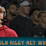Lincoln Riley, USC head coach with an estimated $30 million net worth, coaching from the sidelines