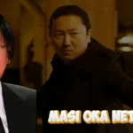 Masi Oka net worth featured image showing the Heroes actor at an event and his character Hiro Nakamura