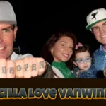 Priscilla Love VanWinkle with father Vanilla Ice showing family moments and the rapper's Ice Ice Baby knuckle tattoo