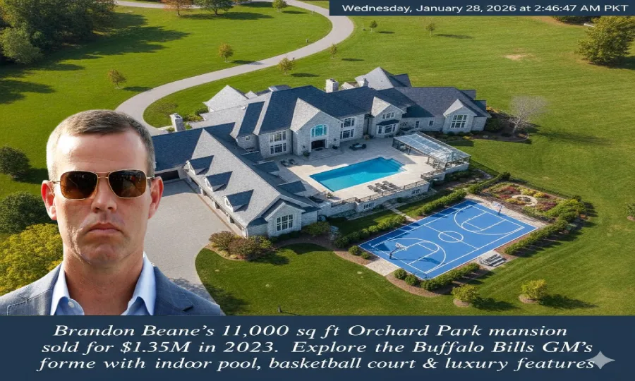 Brandon Beane House: Bills GM's former Orchard Park estate featuring indoor pool, basketball court, and 1.4 acres sold for $1.35 million
