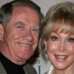 Jon Eicholtz architect and Barbara Eden at event together smiling