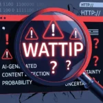 Wattip fake product investigation showing search results with warning symbols and AI-generated spam content