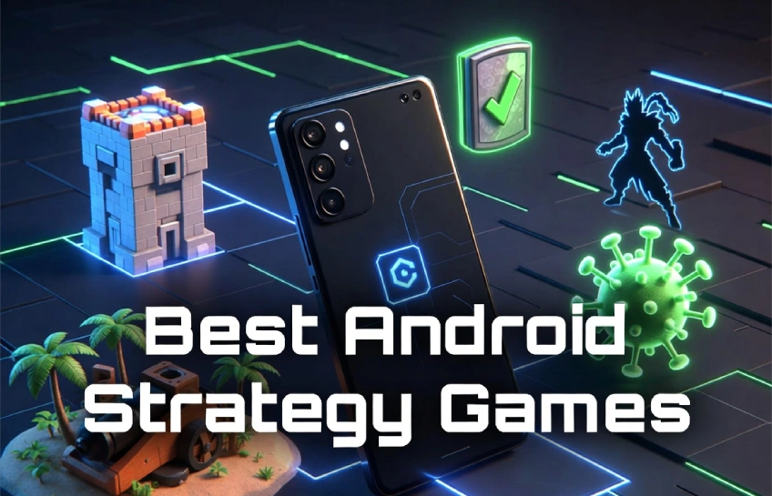 Top Android strategy games from https://infomania.space/mejores-juegos-de-estrategia-android/126/2022 featuring Clash of Clans, Clash Royale and more