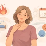 Perimenopause age showing common symptoms and hormonal changes women experience during midlife