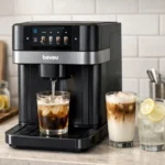 Beveu X6 smart beverage machine preparing drinks on a modern kitchen countertop