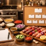 Diagram showing how is kababbitarhafsa management structured across kitchen, service, and supply chain operations