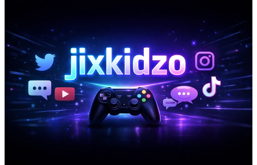 jixkidzo unique online username concept with social media and gaming icons