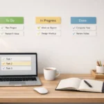 ordenari concept showing a flexible and organised workspace system with simple task management setup