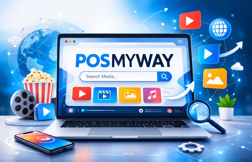 posmyway platform interface showing digital media links and online content discovery system
