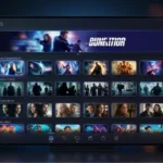 FlixFare streaming platform interface showing movies and TV shows in a clean, multi-genre content library