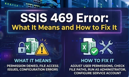 SSIS 469 Error: What It Means and How to Fix It