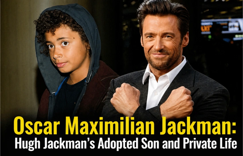 Oscar Maximilian Jackman with Hugh Jackman