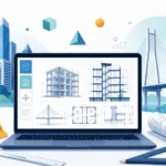 Illustration of structurespy com platform showing structural engineering guides, articles, and learning resources for students.