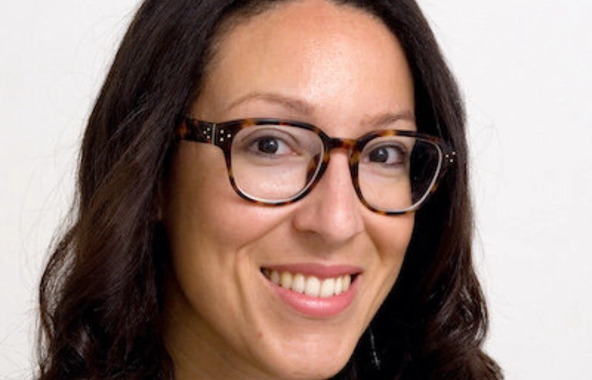 Isabelle de Caires smiling portrait with glasses – wife of Michael Atherton and member of a cricket-connected family