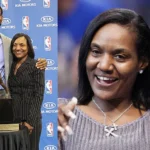 Gloria James and LeBron James posing together at a KIA Motors NBA MVP award ceremony