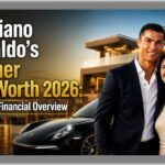 Cristiano Ronaldo with his mother Maria Dolores Aveiro standing in front of a luxury villa and sports car with net worth 2026 financial theme thumbnail