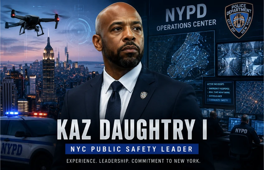 Kaz Daughtry I during New York public safety and NYPD leadership operations
