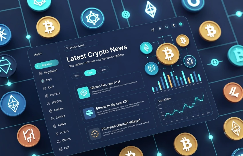 News feedcryptobuzz platform showing latest tech and crypto news updates on digital dashboard