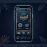 nusa win55.com online casino platform interface on a smartphone with Southeast Asian design accents