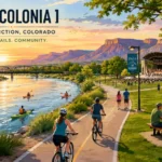 Visitors enjoying riverside trails, outdoor activities, and scenic views at park colonia I in Grand Junction.