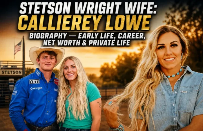 Stetson Wright wife CallieRey Lowe biography image showing early life, career, net worth and private life with rodeo couple photo