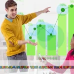 Business team analyzing success100x.com factors growth chart showing 95% increase in revenue and performance metrics