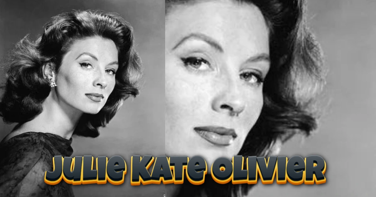 Julie Kate Olivier black and white portrait photos showing classic Hollywood glamour style from her acting career
