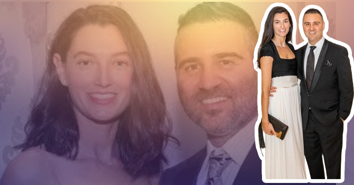 Misha Ezratti wife Jessica Millman Ezratti with husband at formal event, showing the couple together in elegant attire