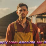 Professional man in overalls at farm representing tractor supply sales associate job description requirements and workplace environment