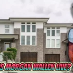 Where does Morgan Wallen live - Modern Nashville mansion exterior with Morgan Wallen photo showing his luxury home