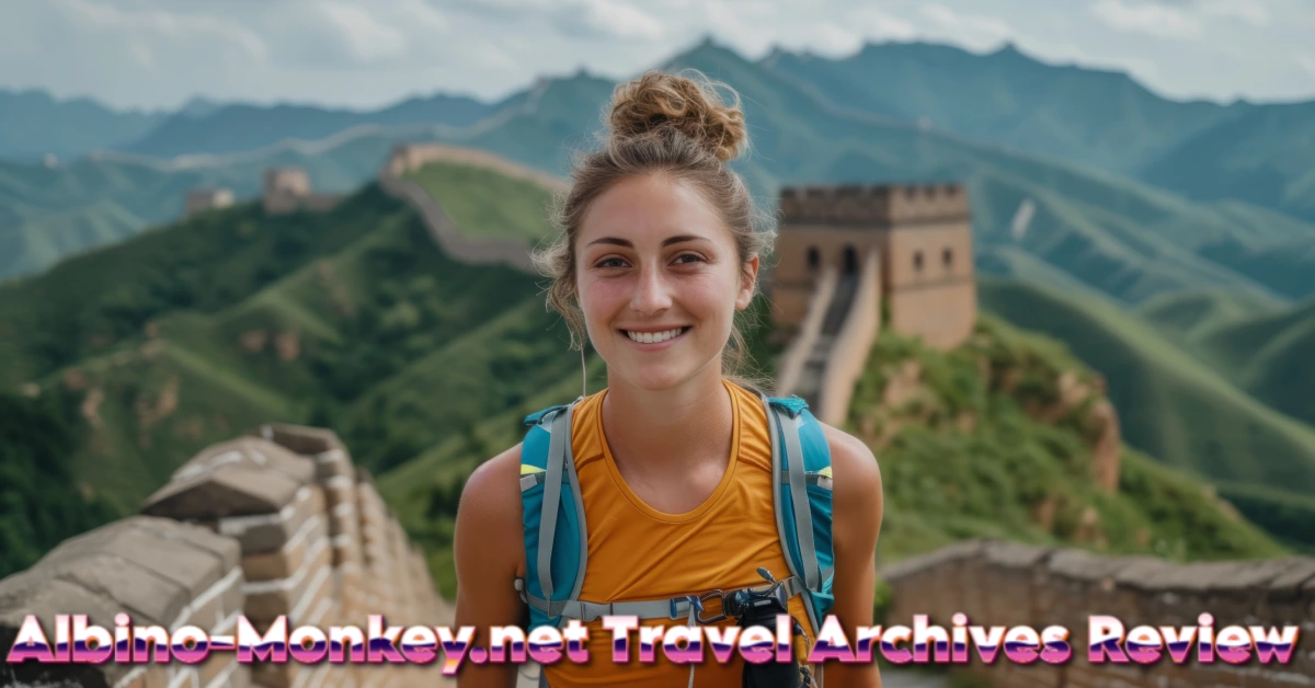 Female traveler at Great Wall of China representing Albino-Monkey.net Travel Archives review for travel planning