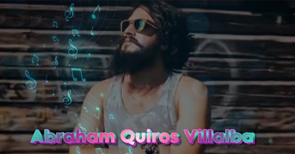 Abraham Quiros Villalba profile image with musical notes and headphones illustration