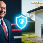George Foreman Choice Home Warranty brand ambassador with protection shield and home HVAC system